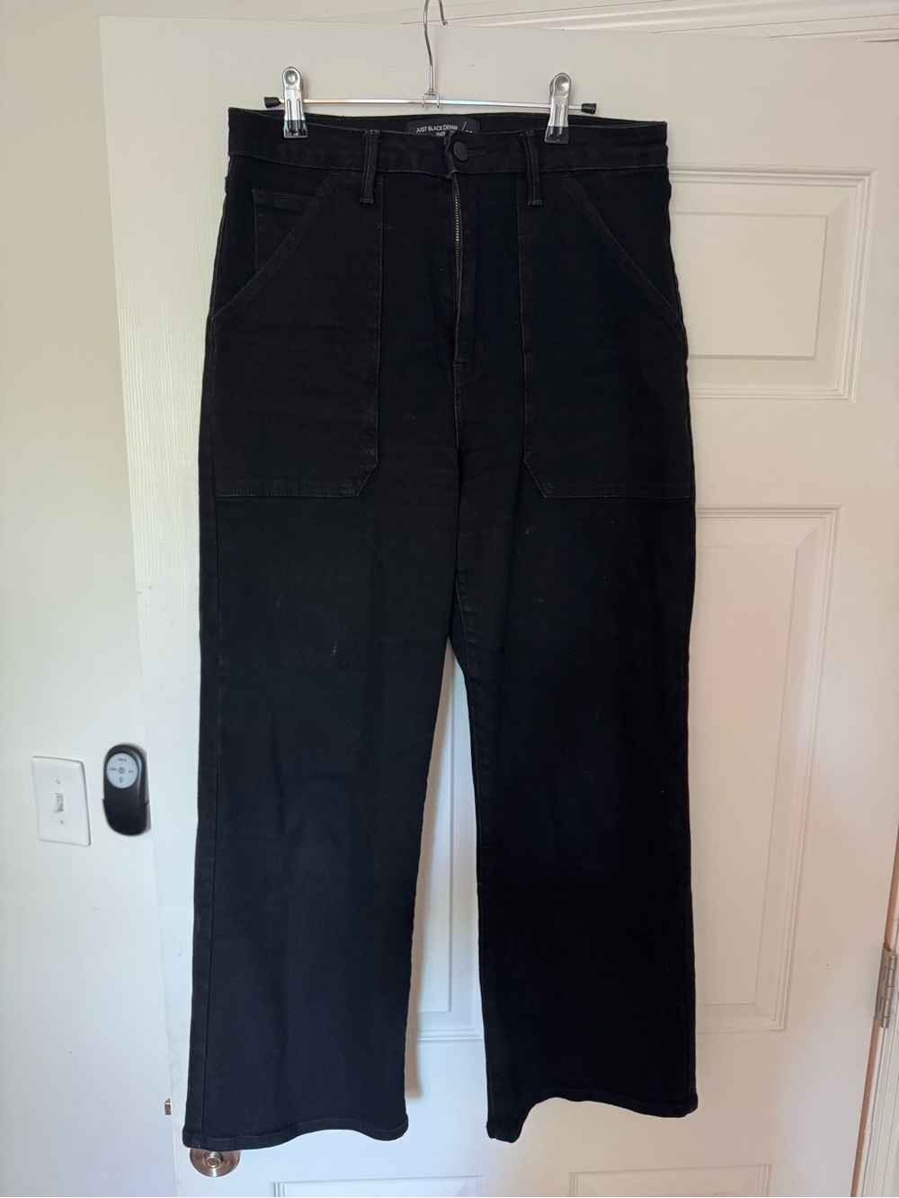 Just Black Black Denim High-Rise Pants